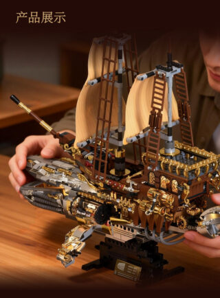 Steam-powered Vintage Whale Ship Building Block Set - Image 15