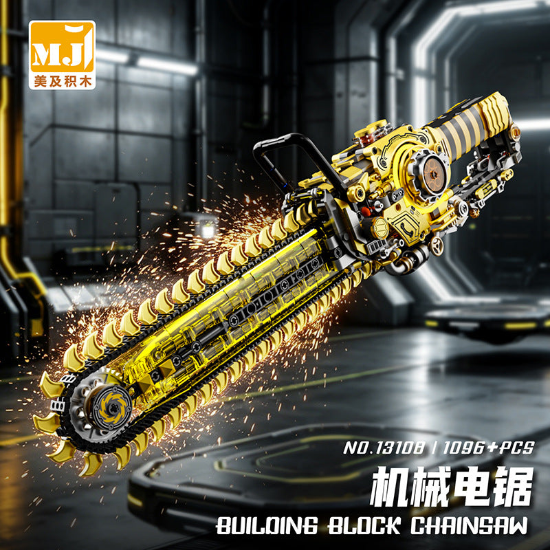 Mechanical Chainsaw Building Block Set