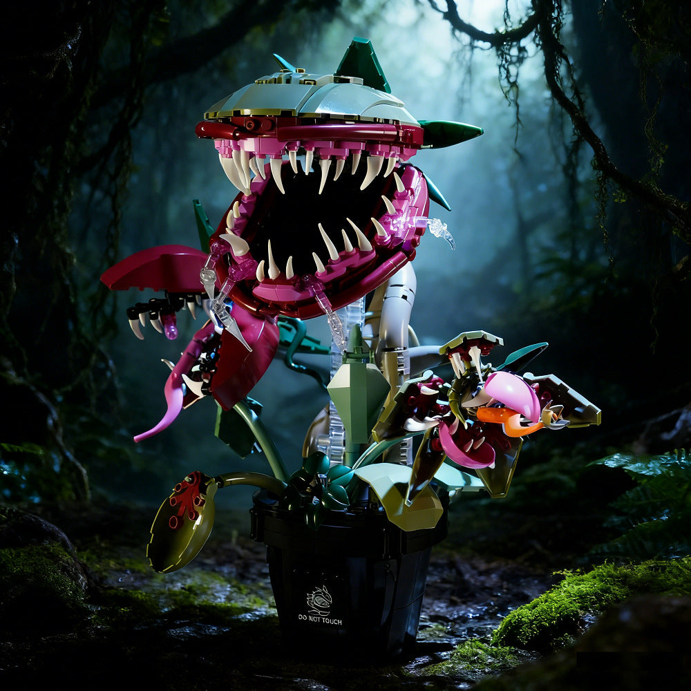 Cannibal Flower Potted Plant Magic Plant Building Block Set