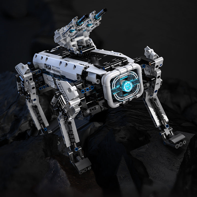 Tech-Controlled Remote Control Mechanical Dog Building Block Set