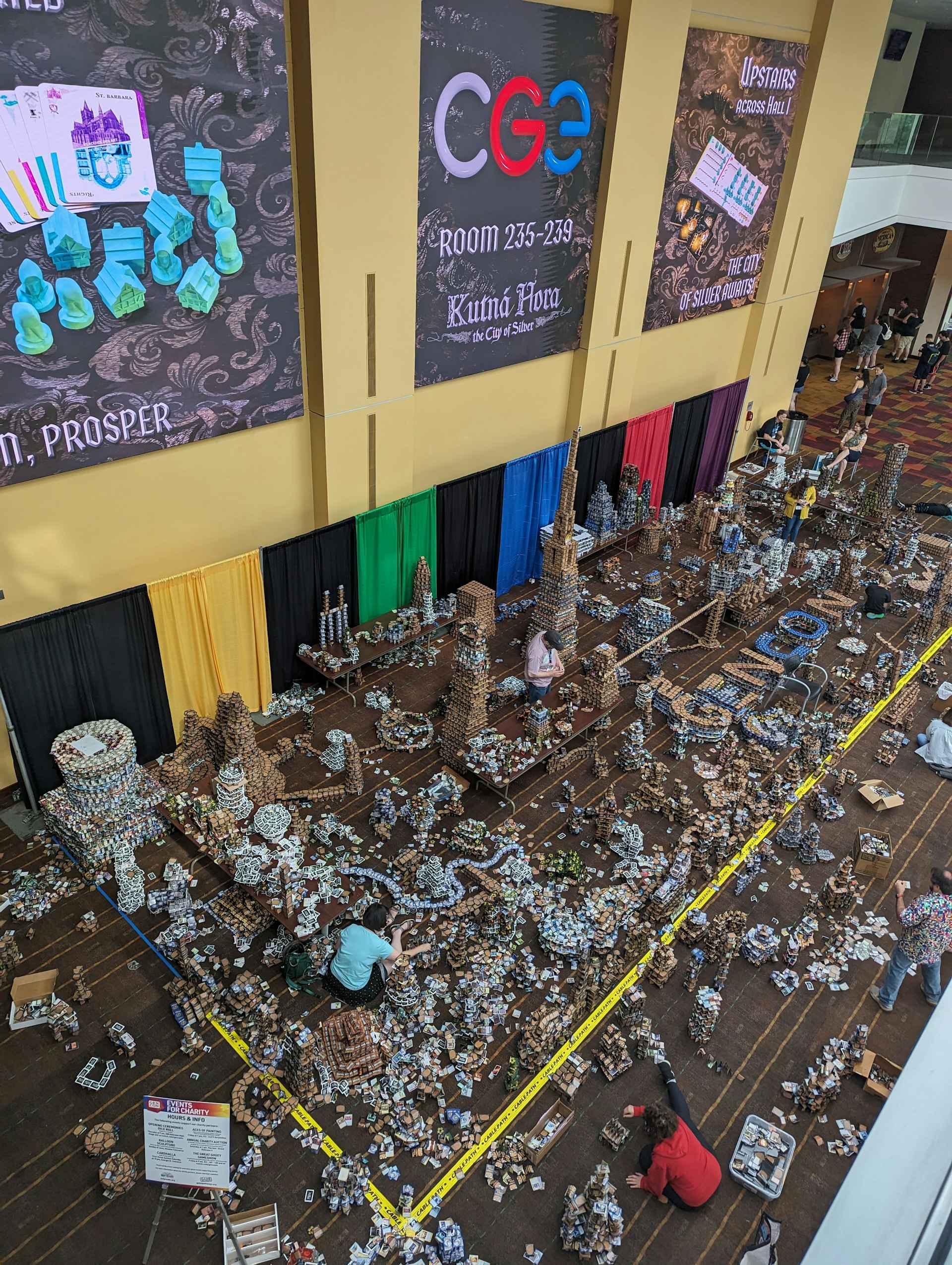 Large hobby convention floor atmosphere