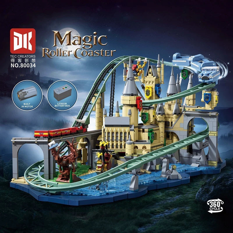Magic Castle Roller Coaster Building Block Set