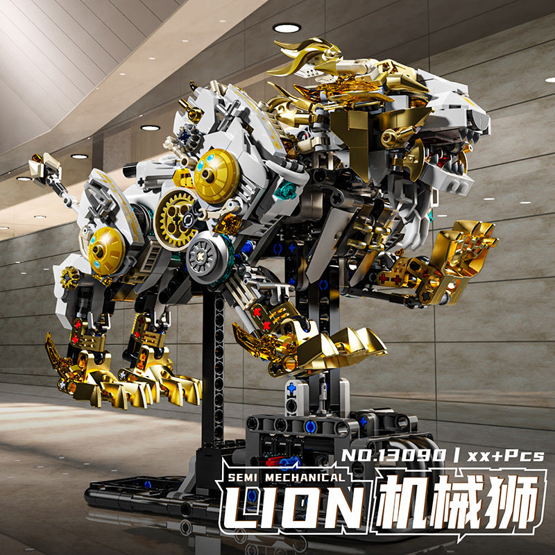 Mechanical Lion Building Block Set