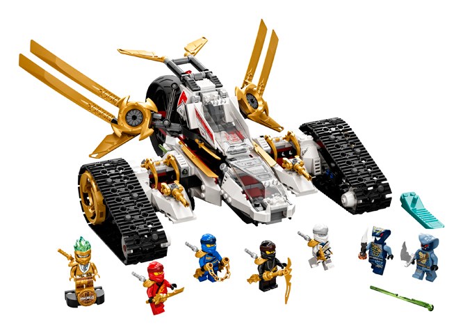 LEGO NINJAGO Ultra Sonic Raider vehicle with large wheels